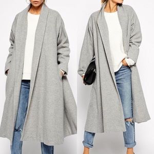 Shawl Neck Gray Coat